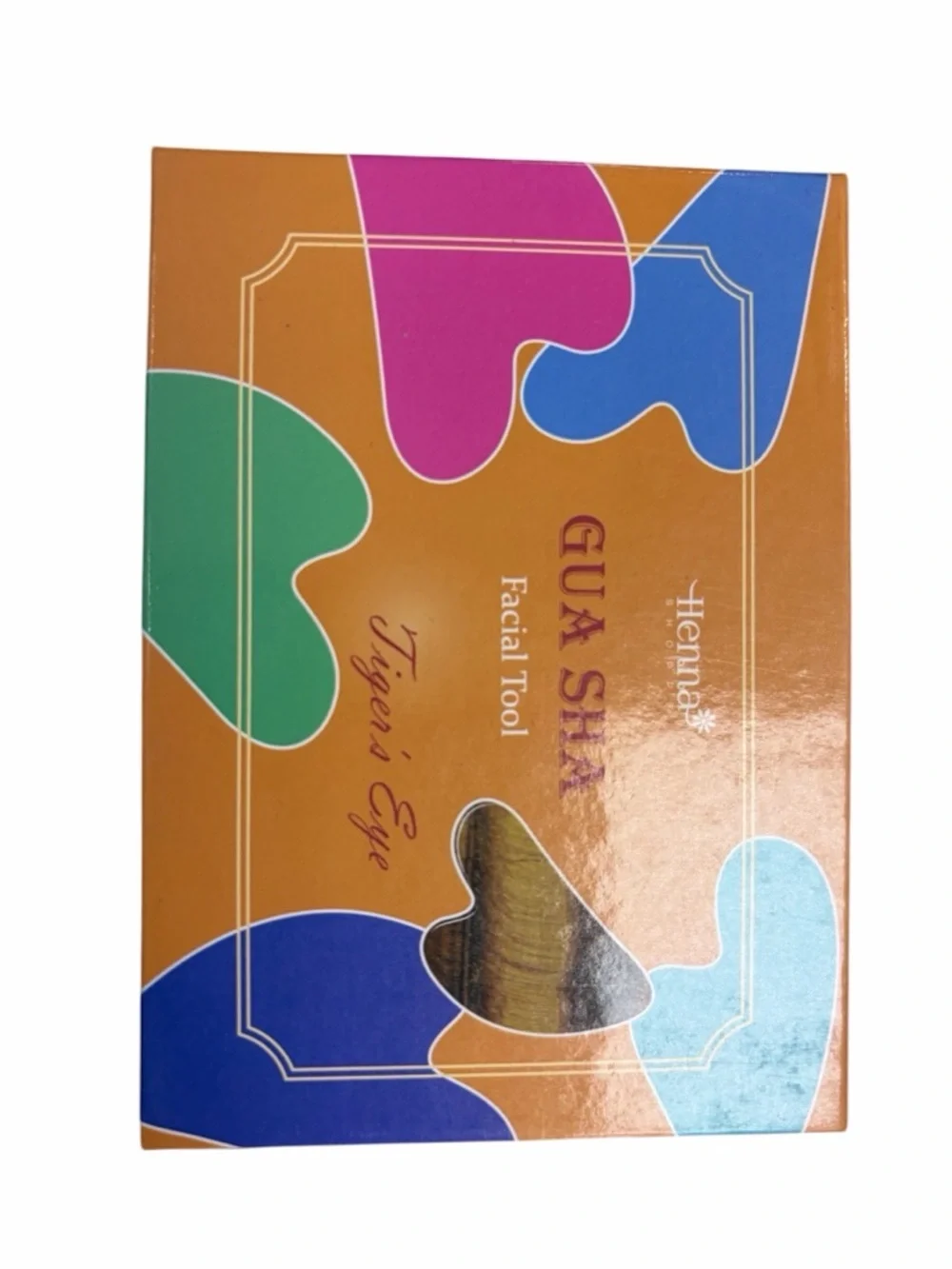 Gua Sha Facial Massage Tool - Brown Tiger Eye Stone
